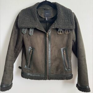 Forever 21 Moto Jacket Suede Size Small